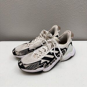 Adidas Mens Polynesian Bowl Sneakers Size 8.5 Black/White Shoes